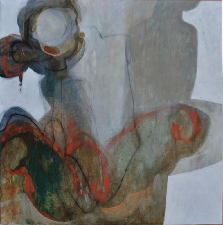 Diletta Boni - Untitled (Floating Heads Series #1) - Marzo 2017 - Acrylic on canvas - 80x80cm