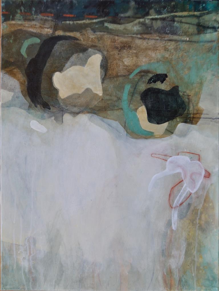 Diletta Boni - Untitled (Floating Heads Series #3) - Marzo 2017 - Acrylic on canvas - 80x60cm