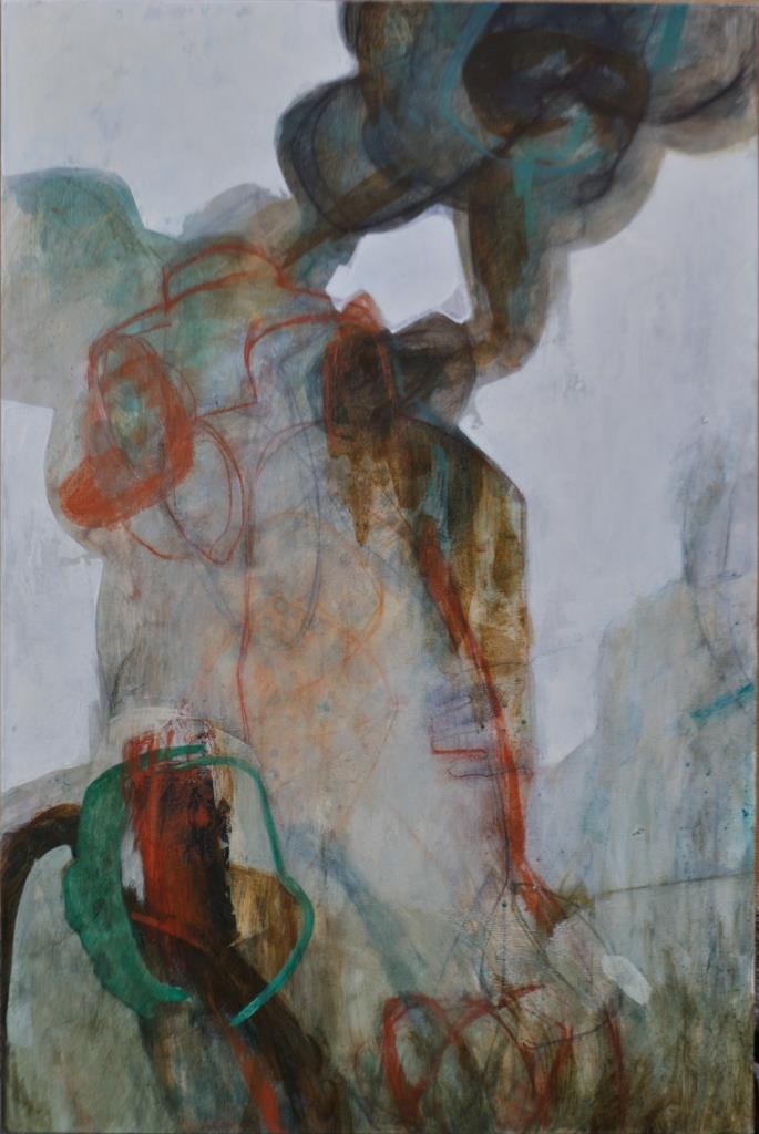 Diletta Boni - Untitled (Floating Heads Series #4) - Marzo 2017 - Acrylic on canvas - 90x60cm