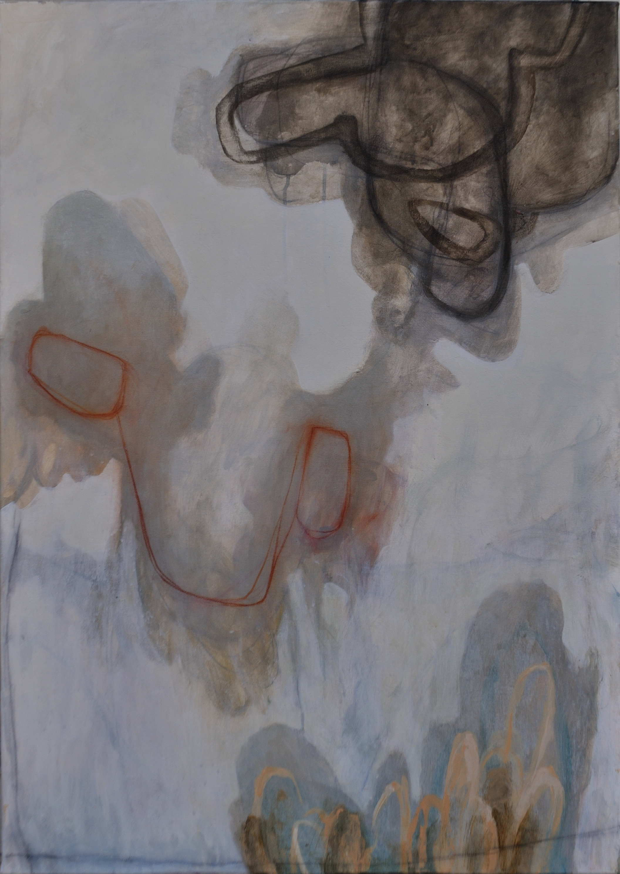 Diletta Boni - Untitled (Floating Heads Series #8) - Maggio 2017 - Acrylic on canvas - 100x70cm