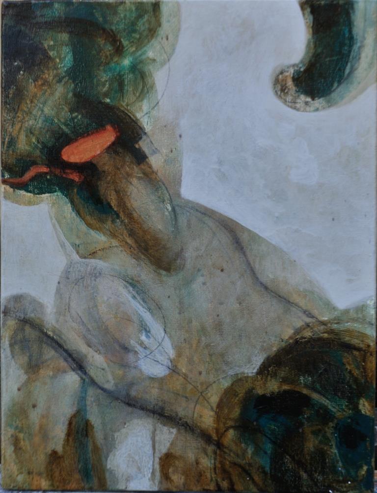 Diletta Boni - Untitled (Floating Heads Series) - Febbraio 2017 - Arylic on canvas - 40x30cm